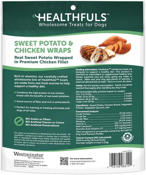 Healthfuls Chicken Wrapped Sweet Potato Dog Treats, 16Oz2