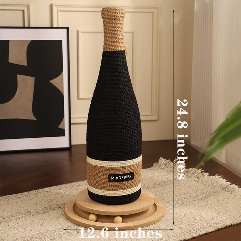 cat-scratching-post-premium-cat-scratching-board-sisal-fiber-cat-scratcher-24-8-inches-with-hanging-ball-red-wine-bottle-simple-design-suitable-indoor-small-and-medium-cats-24-8-in-wooden-base