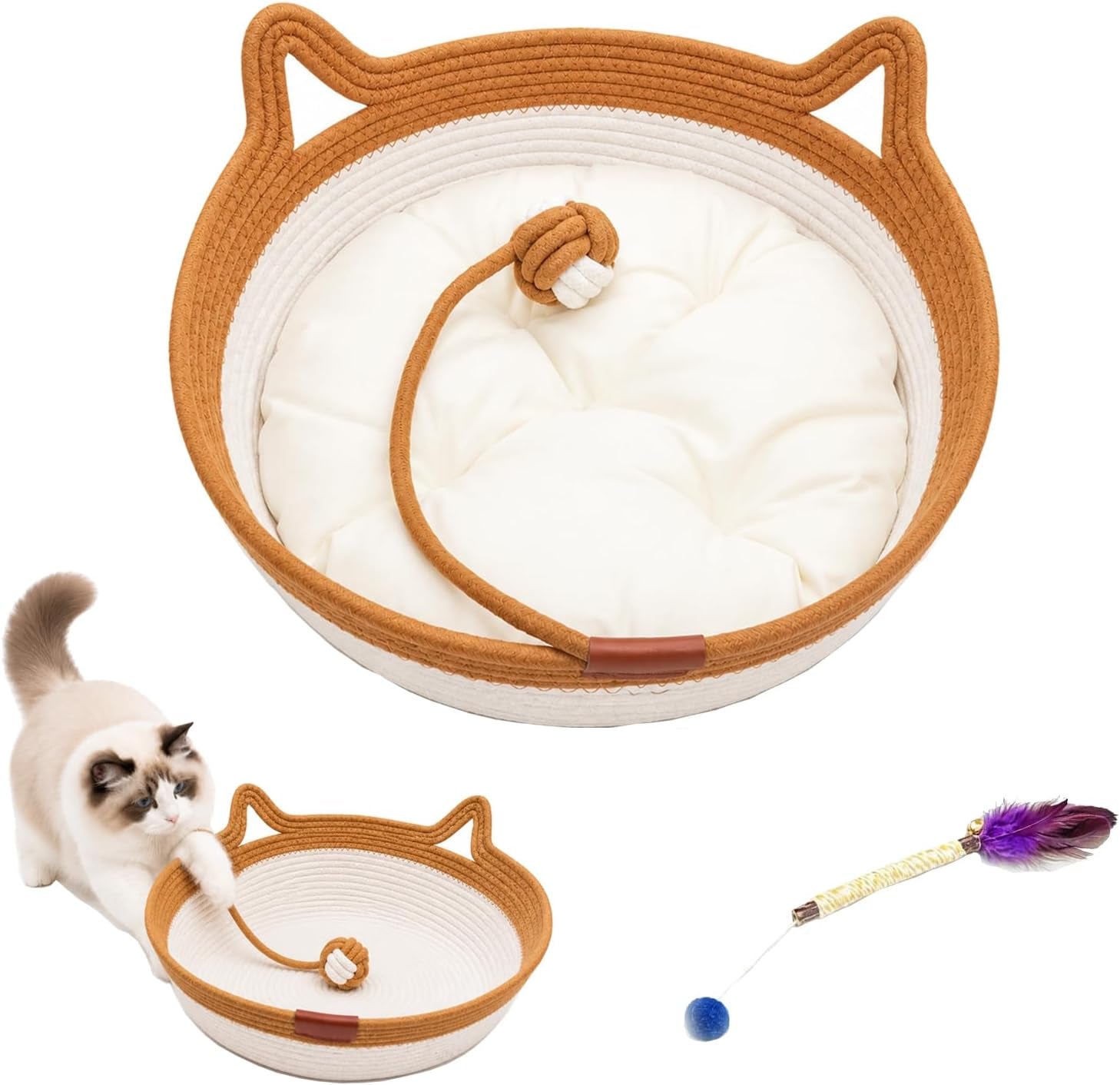 handwoven-cat-basket-bed-cotton-rope-round-cat-scratcher-bed-with-cats-ear-handles-breathable-boho-nesting-pet-bed-for-kittens-and-indoor-cats-color-d-small