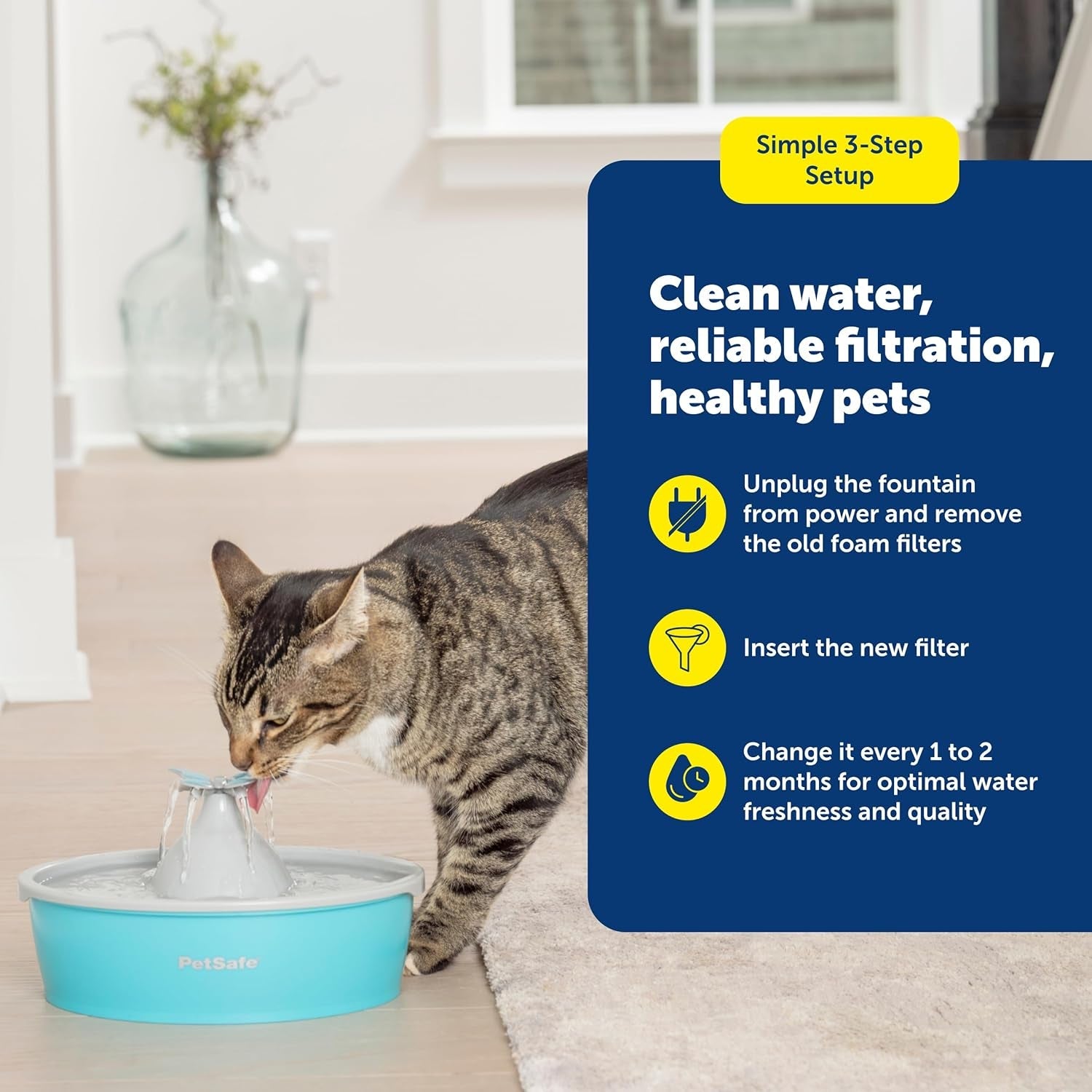 petsafe-drinkwell-fountains-replacement-foam-filters-certified-fit-for-petsafe-drinkwell-ceramic-and-stainless-fountains-catches-hair-debris-protects-pump