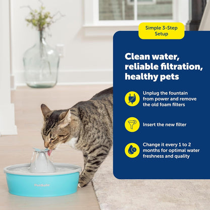 Petsafe Drinkwell Fountains Replacement Foam Filters | Certified Fit for Petsafe Drinkwell Ceramic and Stainless Fountains, Catches Hair/Debris, Protects Pump5