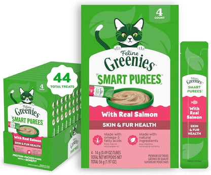 Greenies Feline Smart Purees Cat Treats, Indoor Chicken, 20 Count | Grain-Free, L-Carnitine for Metabolism, High Digestible Protein, No Carrageenan, Moisture-Rich, Nutritionally Complete12