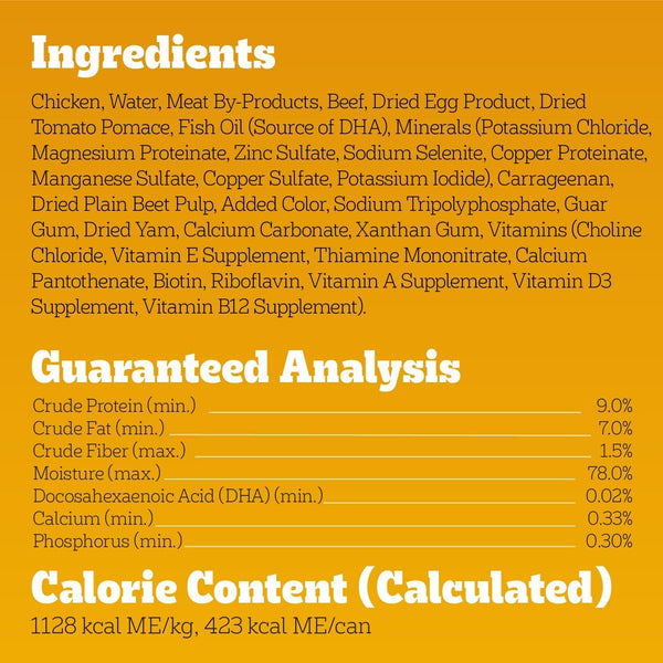 Pedigree Puppy Chopped Wet Dog Food, Chicken & Beef, 13.2 Oz, 12 Count | 100% Complete & Balanced for Puppies, DHA for Brain Development, Rich in Calcium for Teeth & Bones, Chicken & Beef9