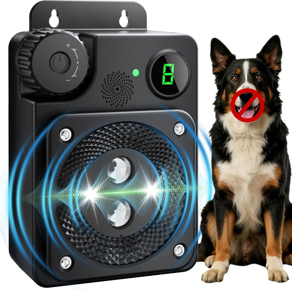 Anti Barking Device for Dogs, Dog Bark Deterrent Devices, 3 Modes Ultrasonic Bark Box Stop Neighbors Dog Barks, Bark Deterrent Device Long Range 50 Ft, Behavior Corrector for Indoor & Outdoor Use1