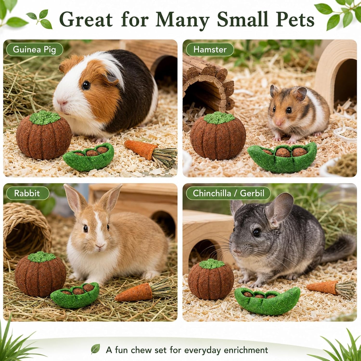 hercocci-8pcs-guinea-pig-chew-toys-hamster-toys-prevent-excessive-teeth-growth-natural-vegetables-carrot-and-timothy-grass-for-guinea-pig-rabbit-chinchillas-gerbil