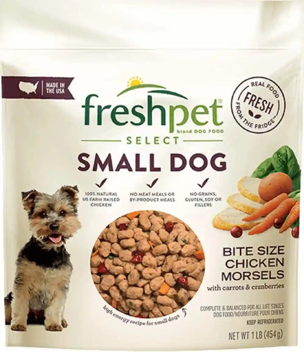 Freshpet Healthy & Natural Food for Small Dogs/Breeds, Fresh Grain Free Chicken Recipe, 1Lb, Yellow (6-27975-01204-5)12