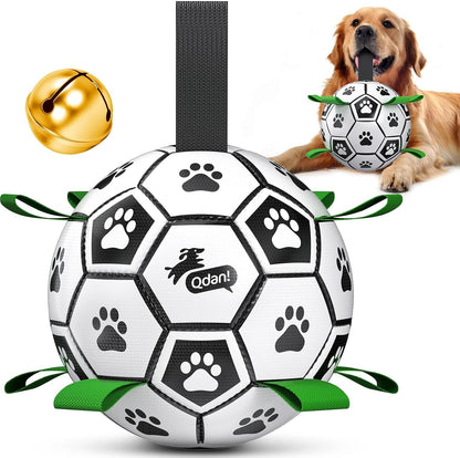 QDAN Dog Balls, 6 Inch Dog Soccer Ball with Straps, Herding Balls for Dogs | Outdoor Dog Toys Balls for 20-40 Lb Dogs, Puppy Ball to Keep Them Busy, Dog Pool Water Play Toy, Puppy Birthday Gifts26