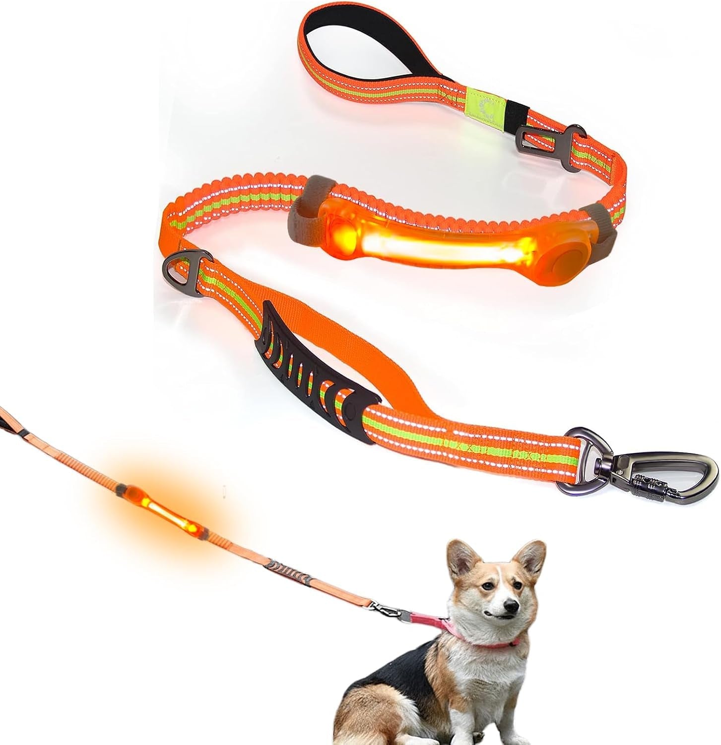 heavy-duty-dog-leash-and-led-light-set-led-light-with-nylon-stickers-universal-glowing-accessories-easy-to-attach-collar-leash-and-harness-safety-led-light-up-band-for-dogs-at-night-walking