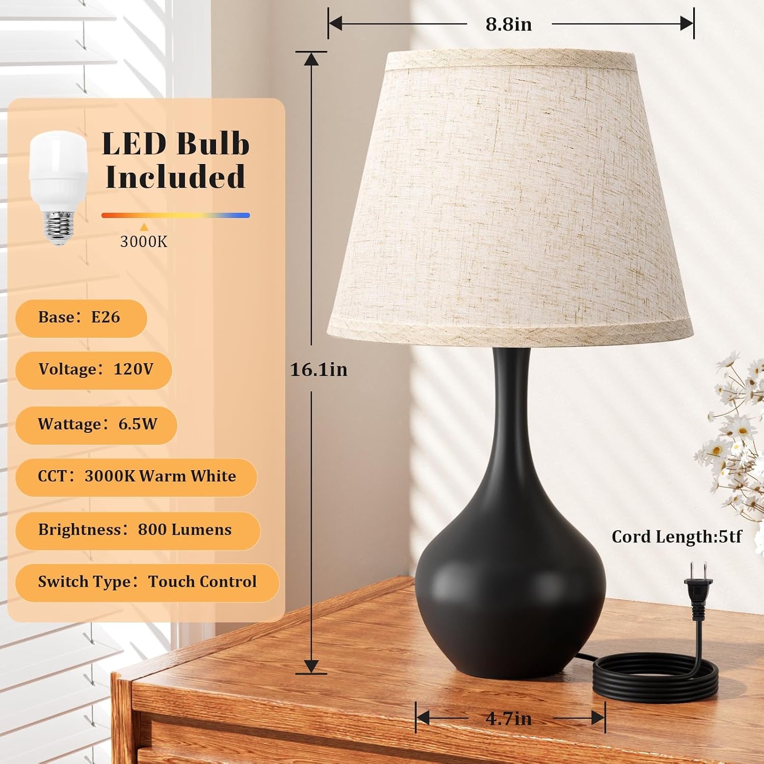 16-1-touch-table-lamp-for-nightstand-3-way-dimmable-small-bedroom-lamp-touch-control-bulb-included-black-bedside-lamps-for-desk-night-stands-living-room-end-table-corded