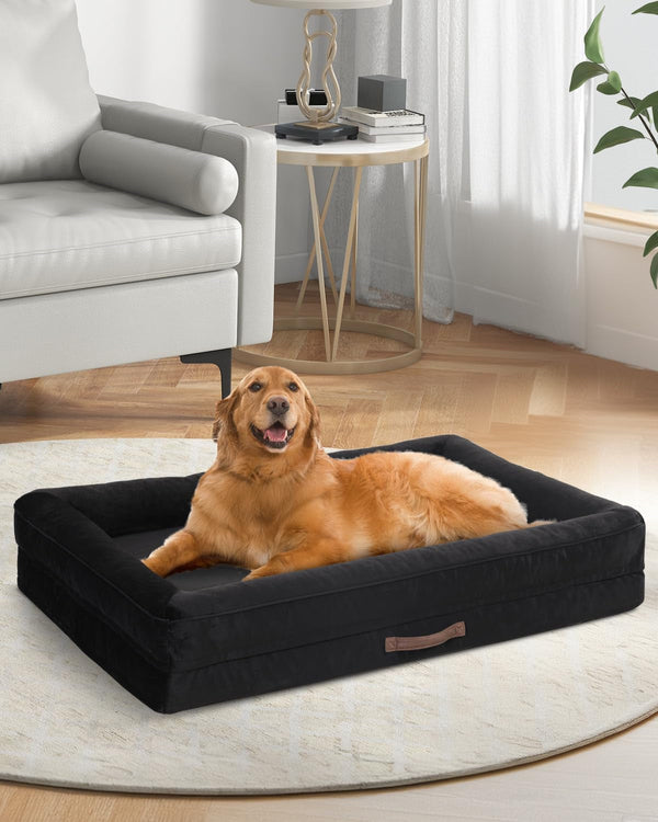 Upvilla Orthopedic Dog Bed XL, Four-Sided Dog Sofa, Washable Cover, Gray9