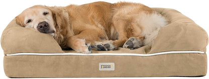 Friends Forever Large Dog Bed Couch, Orthopedic Pet Sofa Memory Foam | Dog Couch with Washable Removable Bed Cover, Non-Slip Bottom, Indoor Calming Chairs Mattress, Chester, Pewter Grey Large14