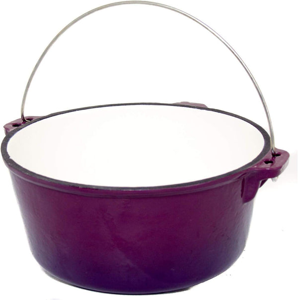 12-Quart Enamel Cast Iron Dutch Oven - Purple & Gold - GL10489PG3