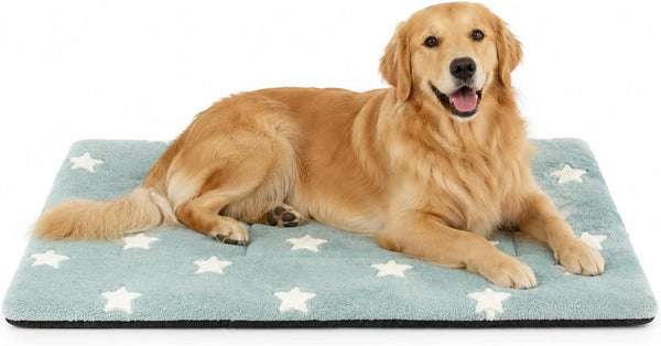 Mora Pets Cat Bed for Indoor Cats Washable Dog Crate Pad Cute Star Dog Bed Mat for Small Dogs Pet Kennel Pad for Cage Soft Flat Puppy Kitten Cushion Sleeping Anti-Slip Grey 22 X 1318