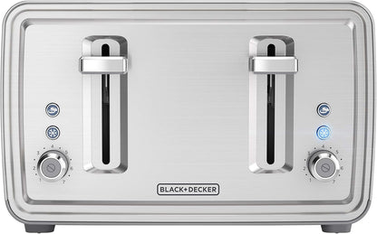 BLACK+DECKER 4-Slice Toaster with Dual Shade Controls | 4-Slice Toaster with Dual Shade Controls, Extra Lift Levers and Pull-Out Crumb Trays for Easy Cleanup.2