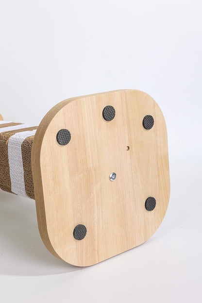 Cat Scratching Post for Indoor Cats, 23.6 Inch Tall Cardboard Cat Scratcher Pad for Kittens & Cats, Multi Surface Scratching Board, Easy Assembly, Protects Furniture5