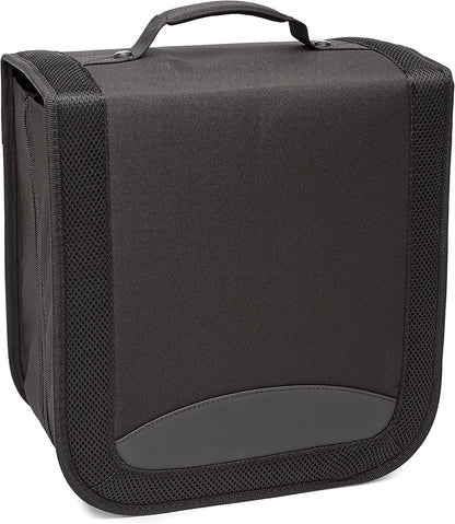 Polyester CD/DVD Portable Storage Binder with Handle, 400-Capacity, Black2