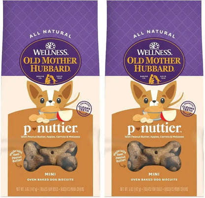 Old Mother Hubbard Wellness P-Nuttier Dog Biscuits, Natural, Training Treats, Peanut Butter Flavor, Mini Size, (20 Ounce Bag)18