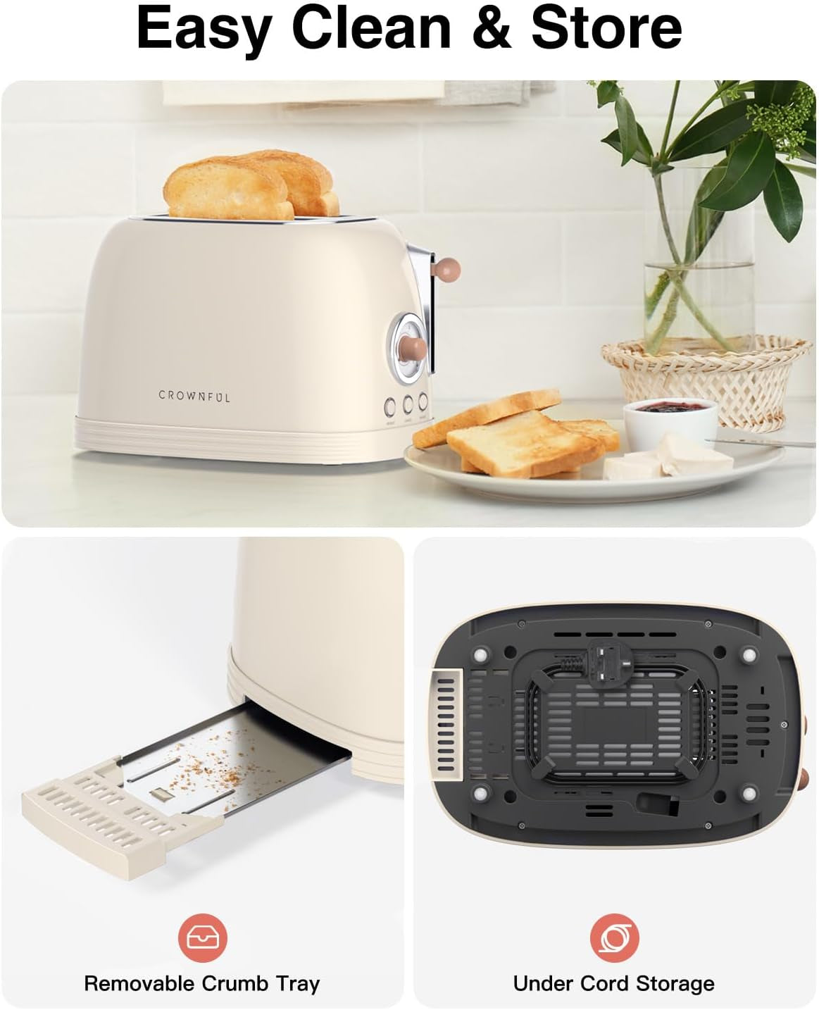 2-slice-toaster-extra-wide-slots-toaster-retro-stainless-steel-with-bagel-cancel-defrost-reheat-function-and-6-shade-settings-removal-crumb-tray-cream