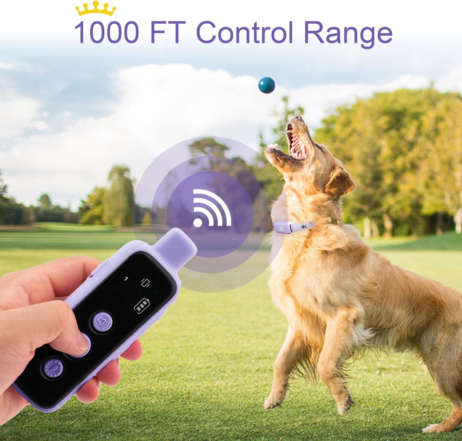 bousnic-dog-shock-collar-for-2-dogs-8-120lbs-waterproof-rechargeable-electric-dog-training-collar-with-remote-for-small-medium-large-dogs-with-beep-vibration-safe-shock-modespurple