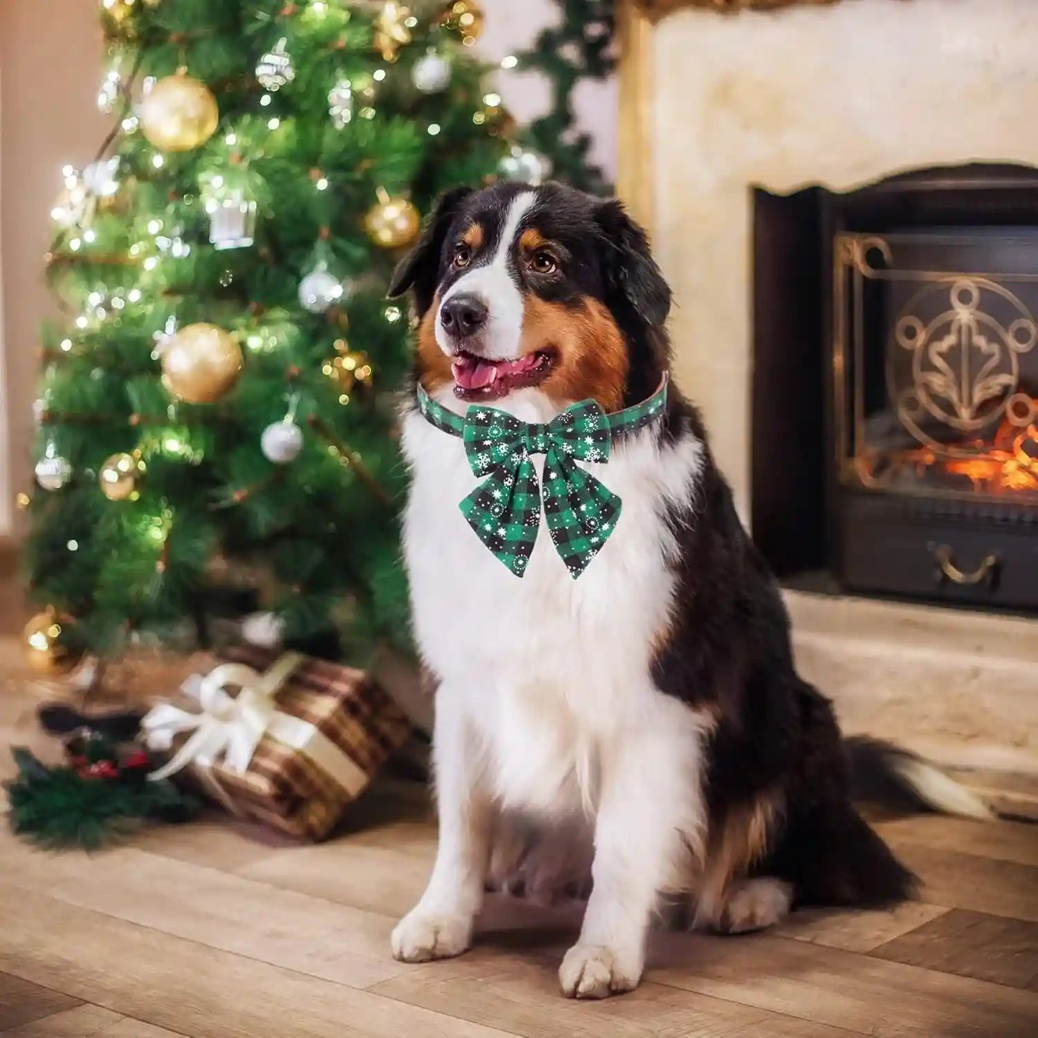 2-pack-christmas-dog-collar-with-bow-tie-classic-plaid-red-green-dog-collars-with-removable-bowtie-christmas-collars-for-large-dogs-pets-large