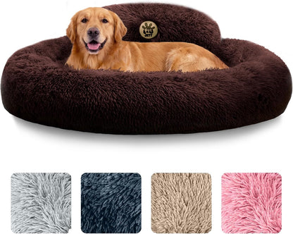 Petjett Calming Dog Bed Medium Size Dog - 30'' Donut Bed, Washable Dog Bed, Anti-Slip & Super Soft Fluffy Plush round Dog Bed, Anti-Anxiety Premium Comfort Pet Bed, Fits Dogs Upto 45 Lbs - Dark Grey29