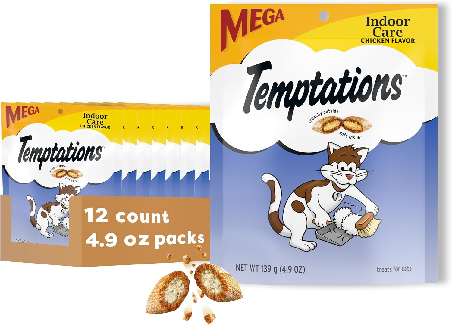 temptations-indoor-care-crunchy-soft-cat-treats-chicken-4-9-oz-10-pack-under-2-calories-per-treat-crunchy-outside-soft-inside-resealable-pouch-100-complete-balanced-for-adult-cats