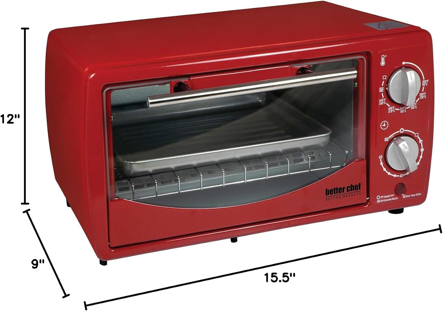 basic-toaster-oven-4-slice-60-minute-timer-slide-out-rack-bake-tray-broil-red