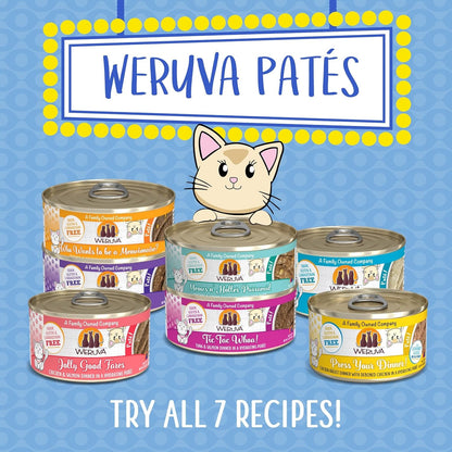 Weruva Wet Cat Food, Press Your Lunch with Chicken Pate, 3Oz Can, Pack of 127