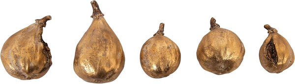 Creative Co-Op Resin Figs with Gold Finish (Set of 5 Pieces)1