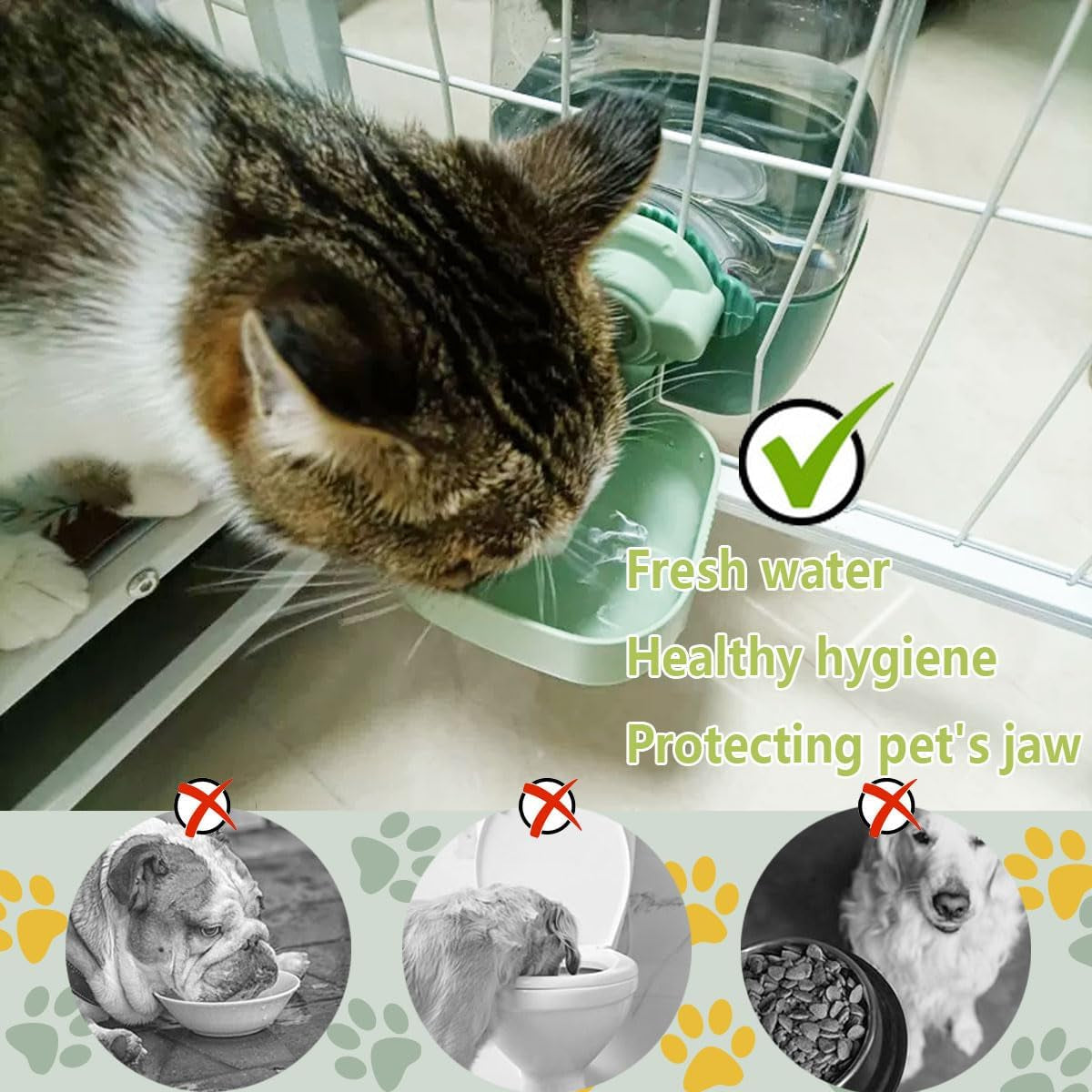 35oz-hanging-automatic-rabbit-water-dispenser-cage-water-bottle-auto-gravity-pet-water-station-for-small-animals-puppy-kitten-rabbit-chinchilla-hedgehog-ferret-1lgreen