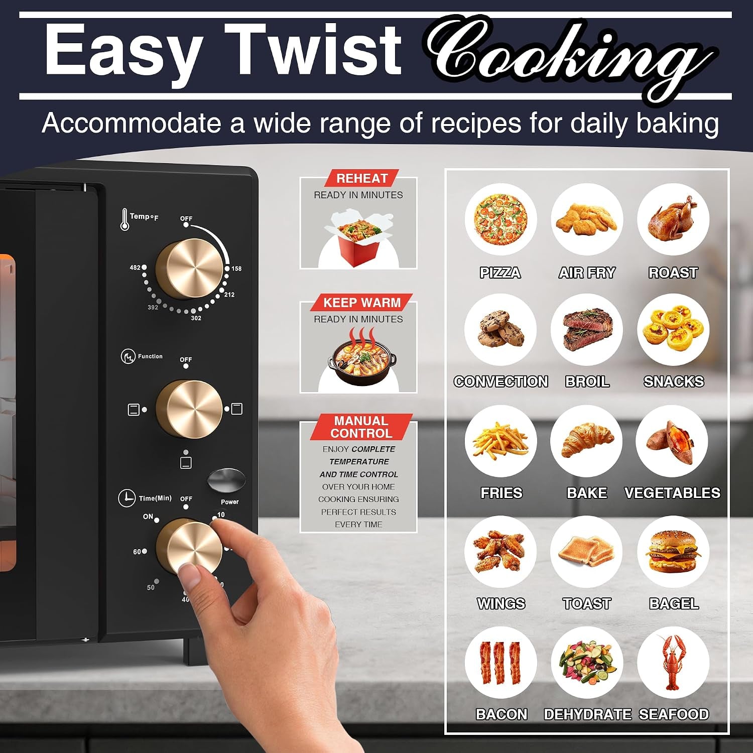 40-1qt-xl-french-door-countertop-oven-1600w-extra-large-toaster-oven-with-3-intuitive-knobs-infared-even-heating-for-12-pizza-whole-chicken-easy-to-use-stainless-steel-black