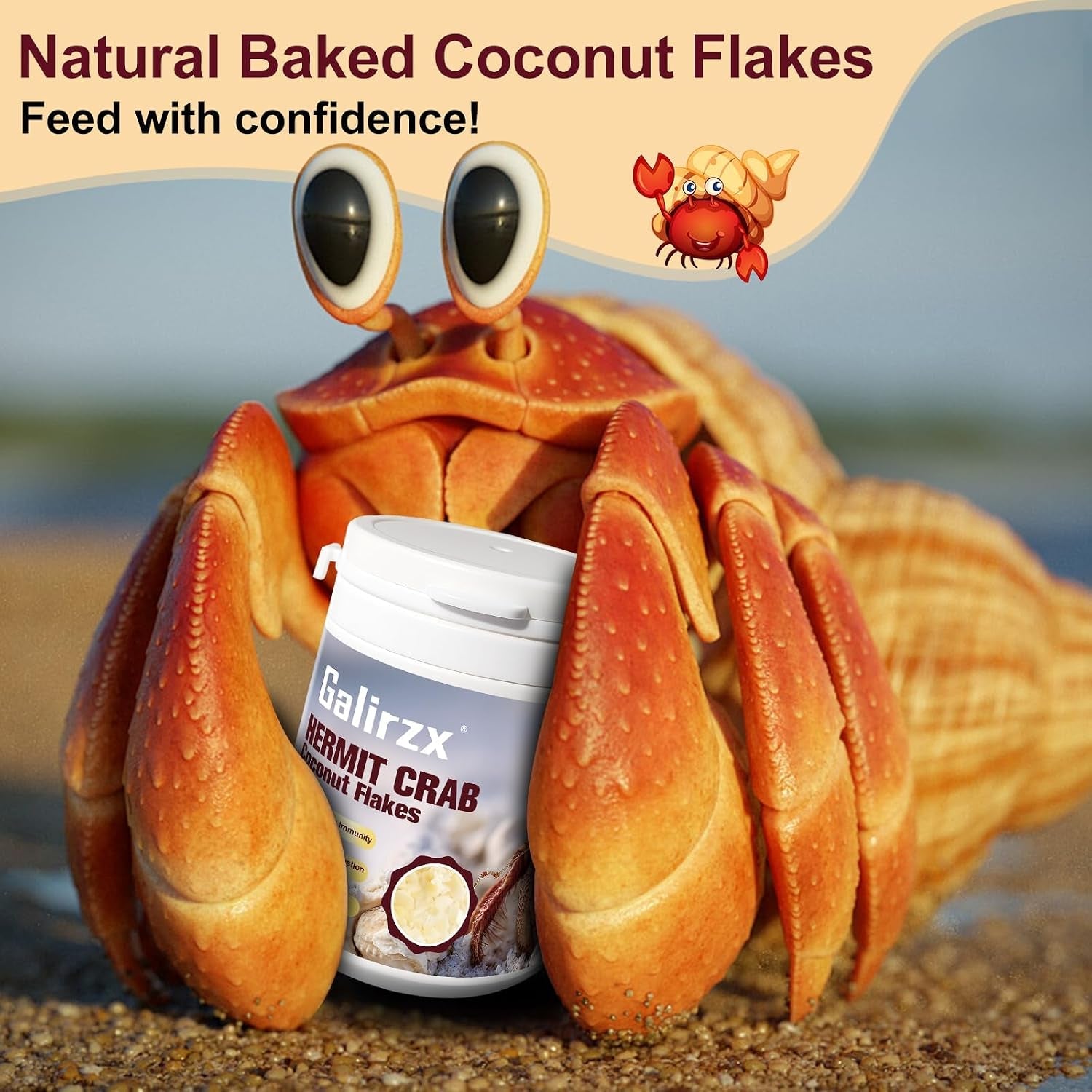 hermit-crab-food-baked-coconut-treat-natural-dried-coconut-flakes-for-hermit-crabs-healthy-additive-free-easily-digestible-crispy-snack-60g