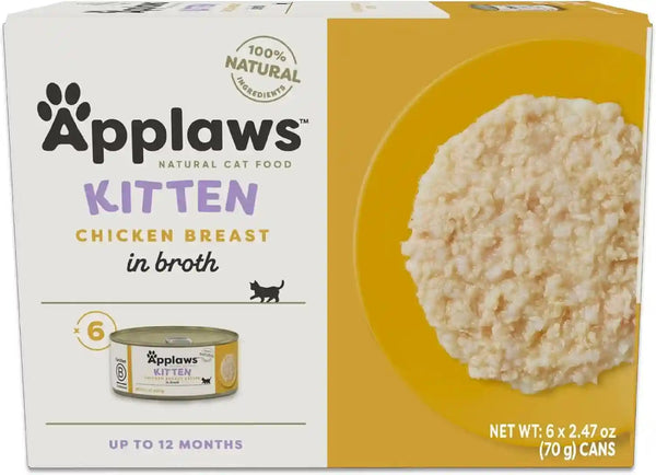 Applaws Kitten Variety in Broth Wet Food, 3-Flavor 16-Pack 2.47 Oz Cans | Tuna, Salmon & Chicken Variety, 100% Natural, High Quality Protein, Limited Ingredient, Complementary Wet Food, Grain Free8