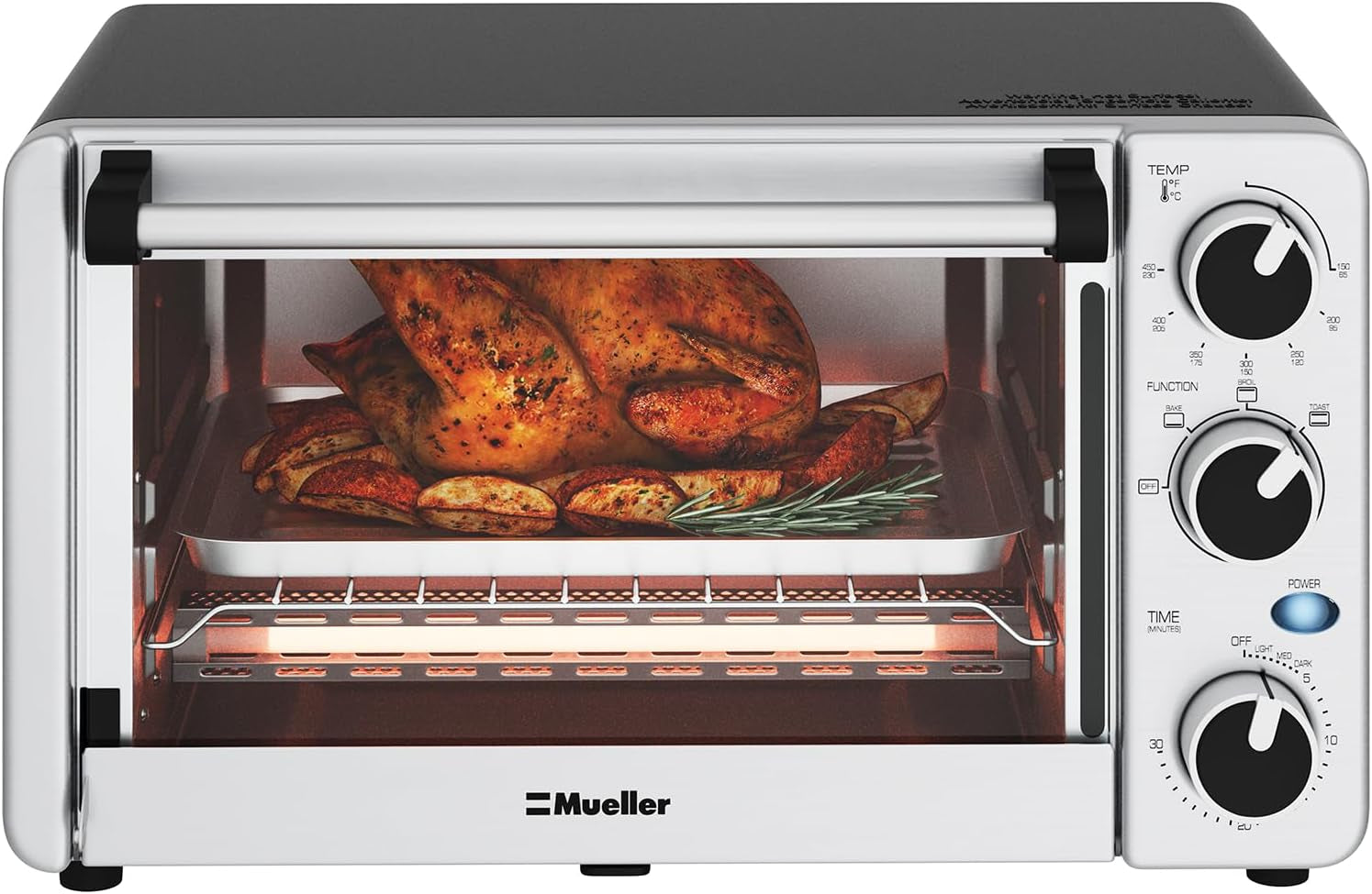 toaster-oven-with-30-minute-timer-toast-bake-broiler-settings-stainless-steel-natural-convection-fits-9-inch-pizza-4-slice-toaster-1100-w