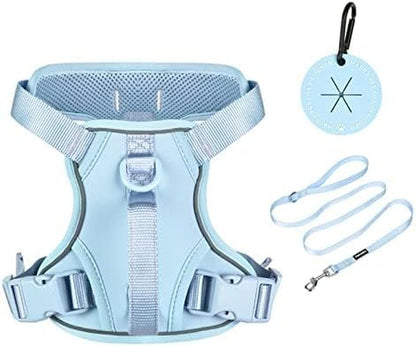 Petmolico No Pull Cute Dog Harness Reflective, Light Blue, Small | Set Includes Leash & Waste Bag Holder, 2 Clips & Handle, Soft Comfy Fit, Adjustable, Ideal for Daily Walks & Travel11