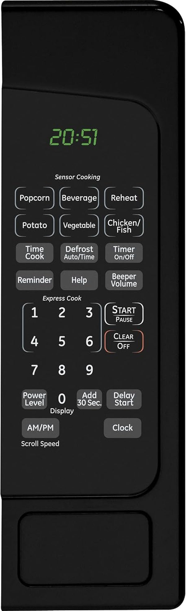GE JES2051DNBB Countertop Microwave Oven, 1,200-Watt Capacity, 2.0 Cubic Ft., 8 Auto Setting Cooking Settings, Kitchen Essentials for the Countertop, Dorm Room or Apartment, Black4