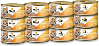 Nulo Freestyle Cat & Kitten Wet Pate Canned Cat Food,Premium All Natural Grain-Free, with 5 High Animal-Based Proteins and Vitamins to Support a Healthy Immune System and Lifestyle 2.8 Oz (Pack of 12)13