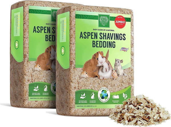 Small Pet Select Premium Natural Aspen Bedding, Animal Bedding for Small Indoor and Outdoor Pets, Made in the USA, Jumbo Size 141 L Pack | Natural Wood Bedding, Low Dust, Odor Control, Made in USA, for Indoor & Outdoor Rabbits, Hamsters & Small Pets8
