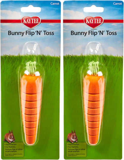 Kaytee Bunny Flip-N-Toss Toy Carrot for Rabbits, Guinea Pigs, and Other Small Animals7