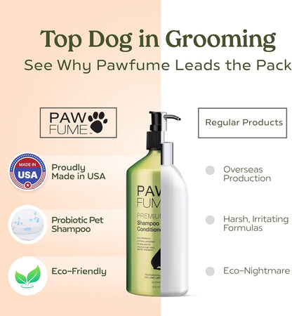 PAWFUME Deshedding Dog Shampoo and Conditioner, Show Dog, 1-Pack – Nourish & Detangle for Silky Soft Coat – Probiotic, Deep-Cleaning, Ph-Balanced Formula – Salon-Quality Shampoo for Dogs9