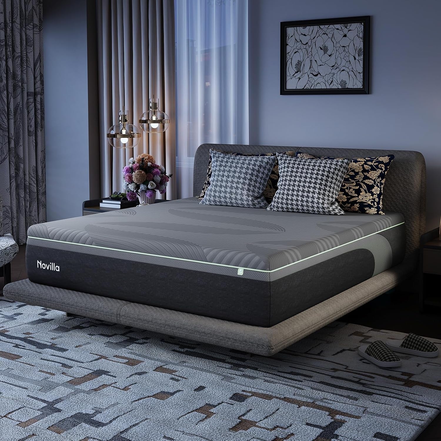 airyflow-queen-mattress-14-inch-gel-memory-foam-mattress-queen-for-cool-night-spinal-alignment-pressure-relief-motion-isolation-green-tea-infused-certipur-us-certified-medium-firm