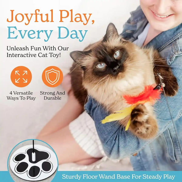 18-Piece Interactive Cat Toys for Indoor Cats, Cat Stuff Heavy Duty Self-Holding Floor Base & Suction Cup - Durable Feather Wand Bird Simulation Self Play Kitten Toys for Bored Adult Cats Juguete Gato7