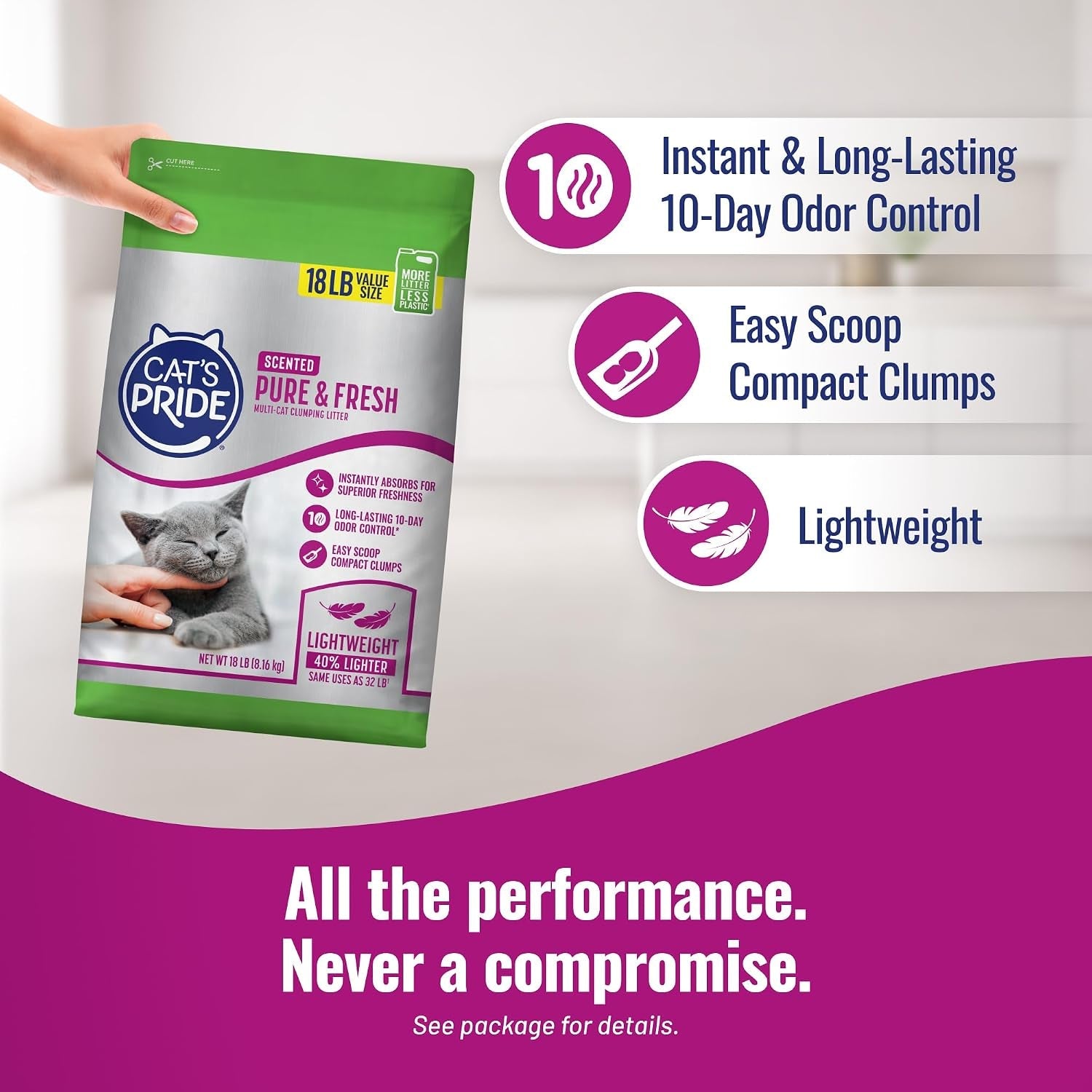 cats-pride-premium-lightweight-clumping-litter-pure-fresh-up-to-10-days-of-powerful-odor-control-multi-cat-scented-18-pounds