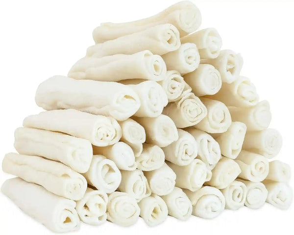 MON2SUN Dog Rawhide Rolls Twist Sticks Chew Treats Natural Flavor 6.5 Inch 40 Count for Puppy and Small Dogs1