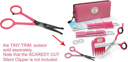 Tiny Trim 4.5" Ball-Tipped Scissor for Dog, Cat and All Pet Grooming - Ear, Nose, Face & Paw - Scaredy Cut'S Small Safety Scissor Blue6
