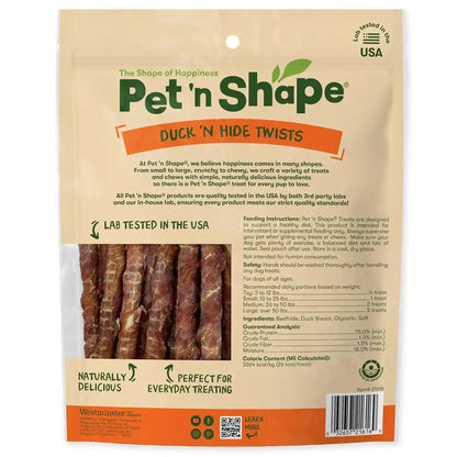 Pet 'N Shape Duck 'N Hide Twists - Duck Wrapped Rawhide Natural Dog Treats, Small, 1 Pound (Pack of 1)2