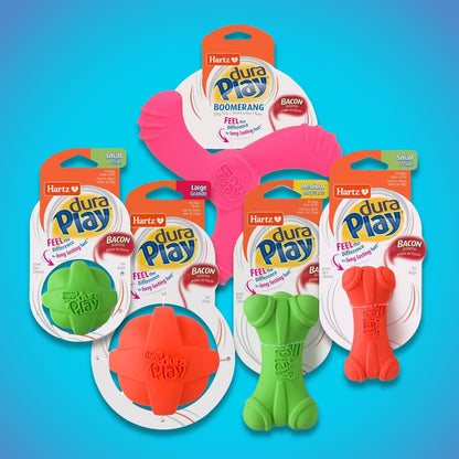 Hartz Duraplay Bone Squeaky Latex Dog Toy for Medium Breeds, 3 Pack8