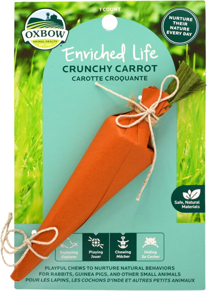 Oxbow Crunchy Carrot, Rabbit & Guinea Pig Toy, Bunny Enrichment Chew Toy | Oxbow Enriched Life, Rabbit Chew Toys, Guinea Pig Enrichment, Guinea Pig Chew Toys, Rabbit Enrichment, Natural Materials1
