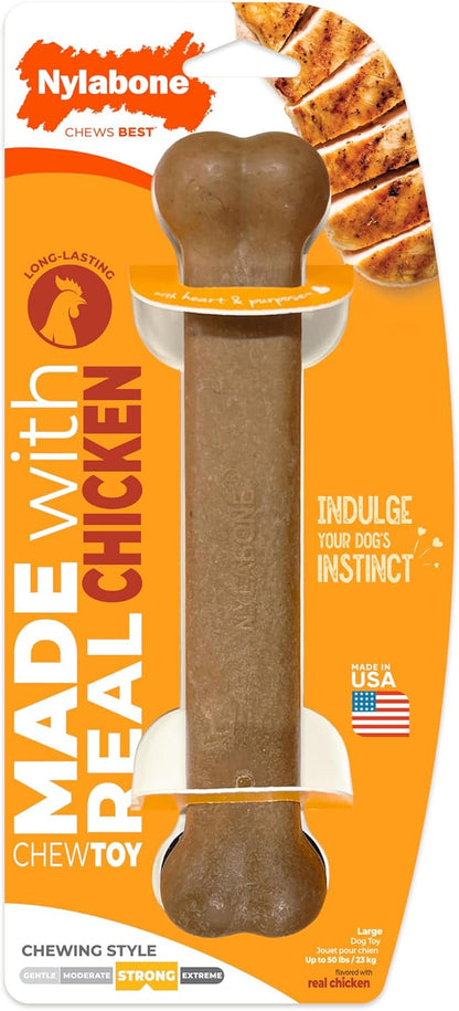 Nylabone Strong Chew Ring Dog Chew Toy Made with Real Beef & Chicken | X-Large Breeds, Durable, Long-Lasting Dog Bone, Textures Help Clean Teeth, Keeps Dogs Busy, for Dogs 50+ Lbs15