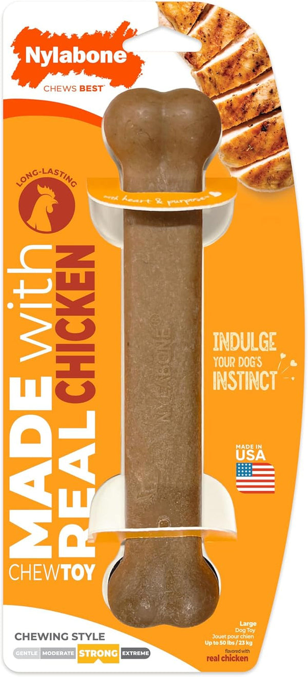 Nylabone Strong Chew Ring Dog Chew Toy Made with Real Beef & Chicken | X-Large Breeds, Durable, Long-Lasting Dog Bone, Textures Help Clean Teeth, Keeps Dogs Busy, for Dogs 50+ Lbs15